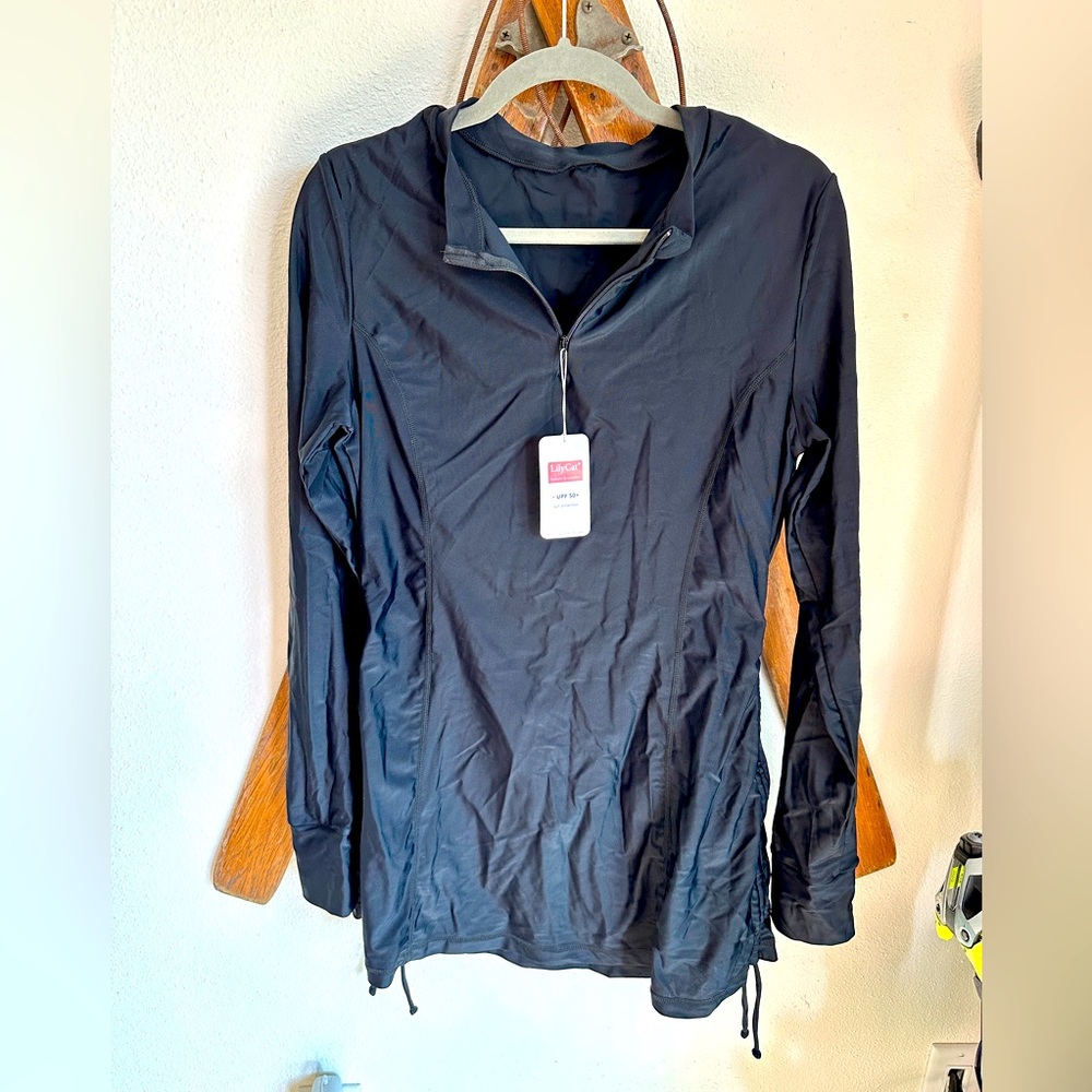 Women’s Lilycat Half Zip Long Sleeve Sun Shirt/Rashguard with 50SPF